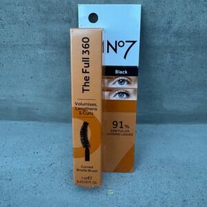 No7 The Full 360‎ Black Mascara Volumises Lengthens Curls 0.23 fl oz